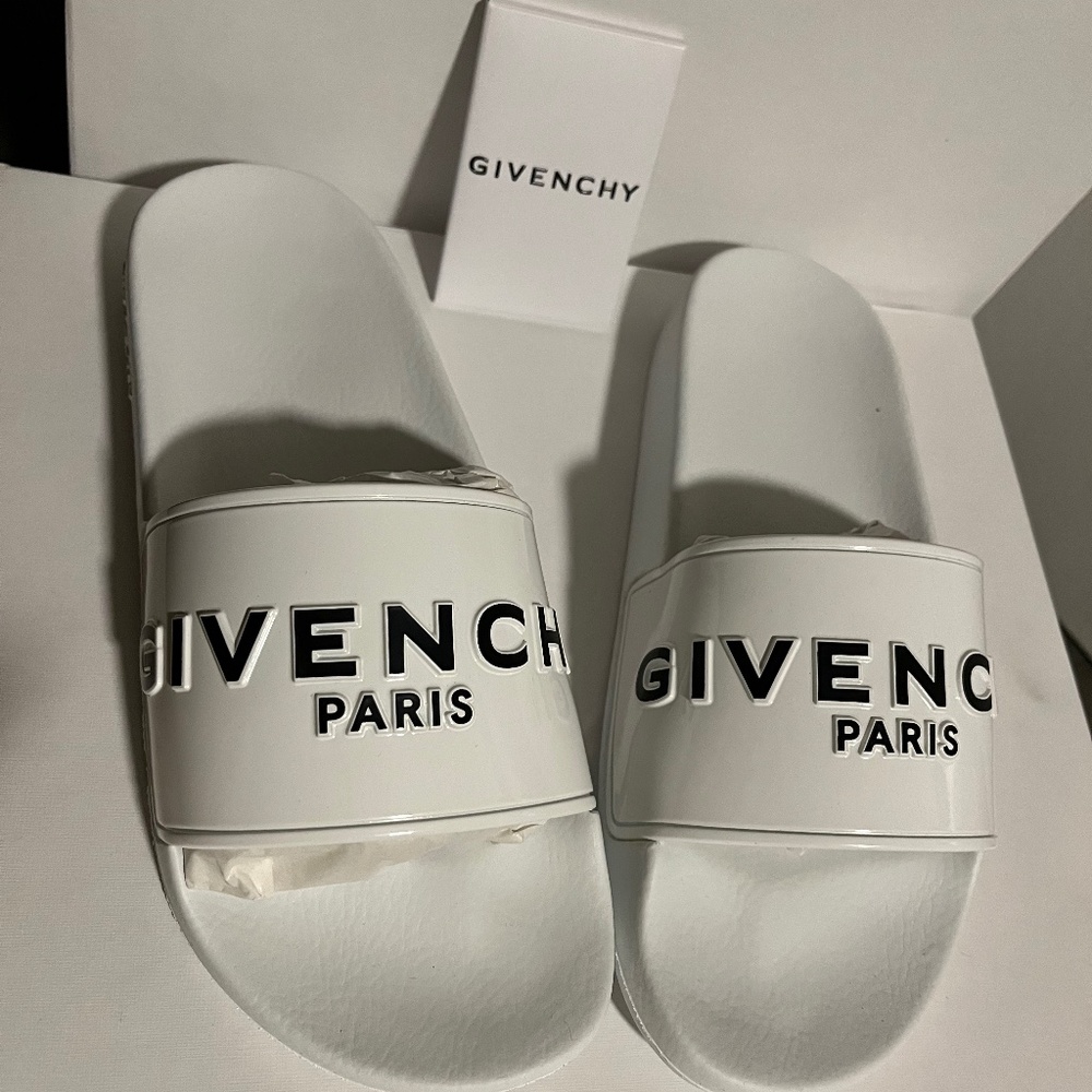 White Givenchy Slides